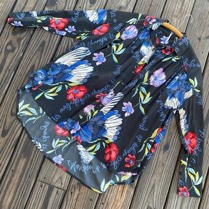 Free People Silky Nights Button Down Blouse